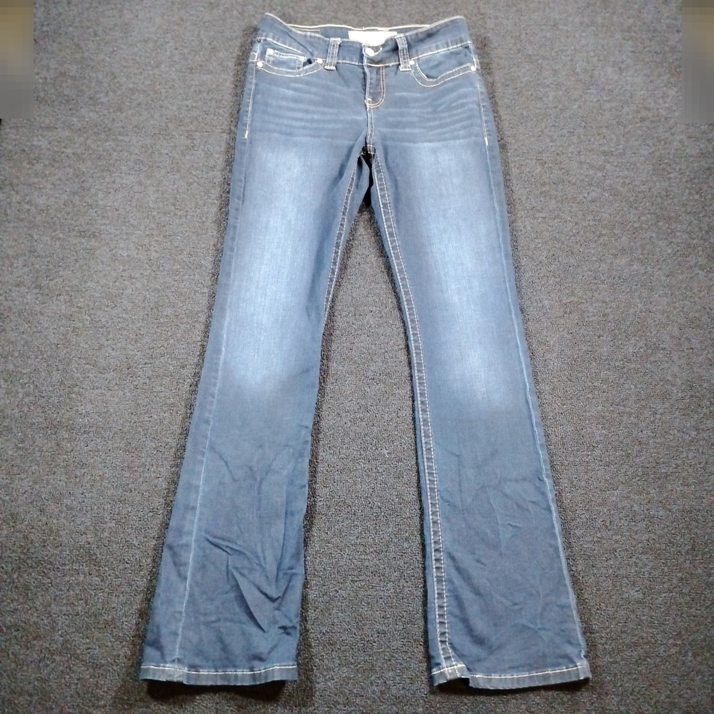 BKE Payton Bootcut Jeans Women 27 Long Blue Medium Wash Stretch ABK151 Casual
